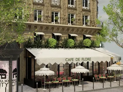 cafe de flore paris 3D model