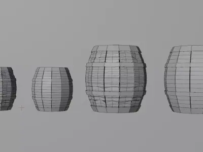 Wooden Items 3D model