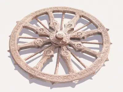 Simplified Konark Wheel - Ready for 3D Printing 3D print model