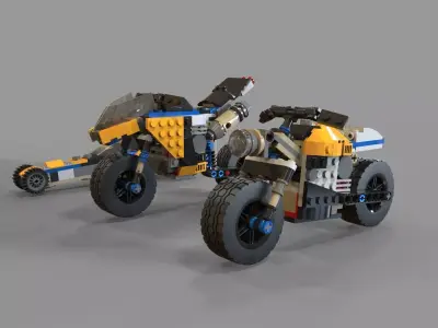 Lego Motorcycles pack 2 3D model