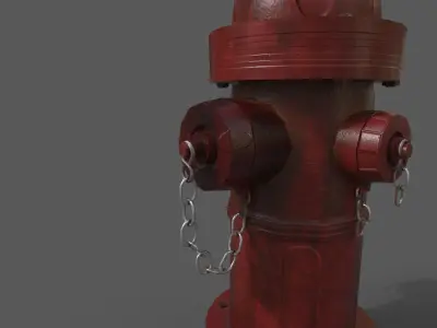 Fire Hydrant Low-poly 3D model 45