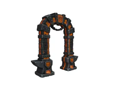 Runic Stone Archway 3D model
