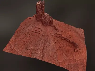 Canyon Cliff E - Scan 3D model