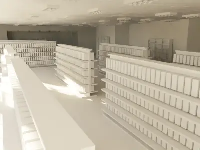 Supermarket interior No Material