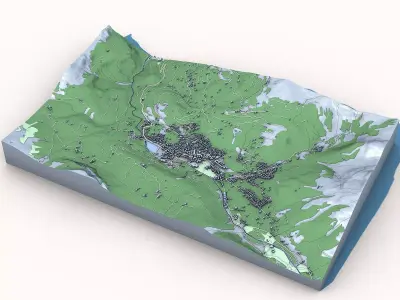 Engelberg Village in Switzerland 3D model