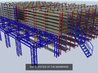 Storage and Archiving Steel Racking Systems 3D Model Pack