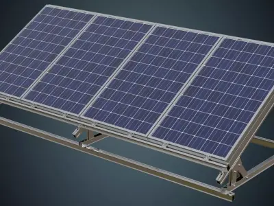  Solar Cell 1 Basic Low-poly 3D model