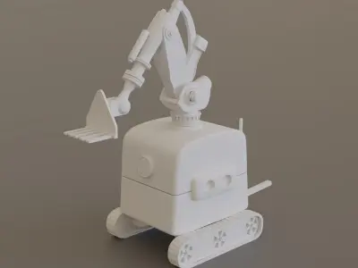 Robot Fork Lifter  Low-poly 3D model