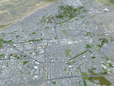 Damascus Syria 40km AI Low-poly 3D model