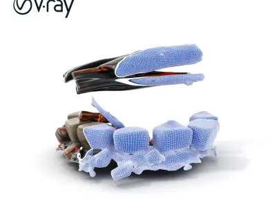 Campfire Stones and Charcoal D Model Pack Low-poly 3D model