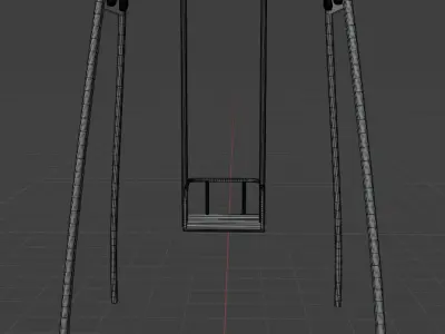 Rusty swing Low-poly 3D model