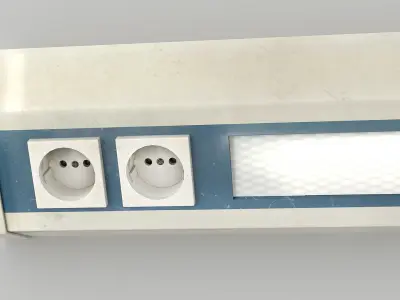 Hospital bed wall lamp Low-poly 3D model