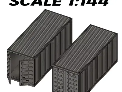 1-144 Scale Gundam Cargo Transport Container for Dioramas 3D print model