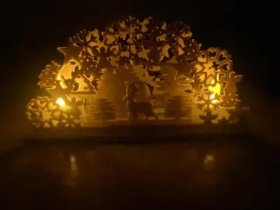 Christmas led tea light decoration 3D print model
