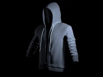 Grey Hoodie 3D model