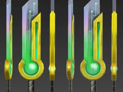 Stylized Sci-Fi Collection Low-poly 3D model