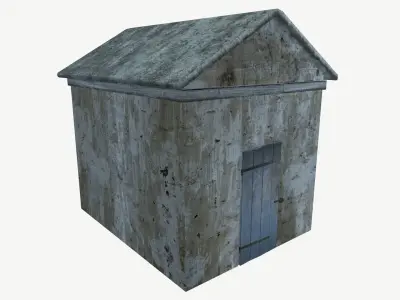 Crypt or a cottage  Low-poly 3D model