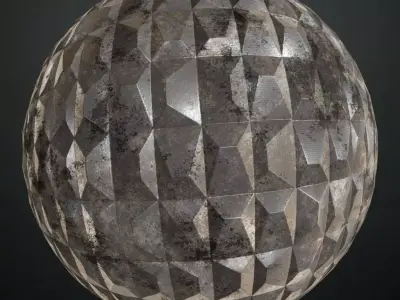 Silver Rust Metal Pattern PBR Seamless Texture