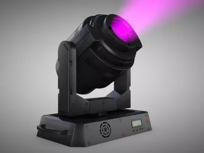 Spotlight moving light Low-poly 3D model