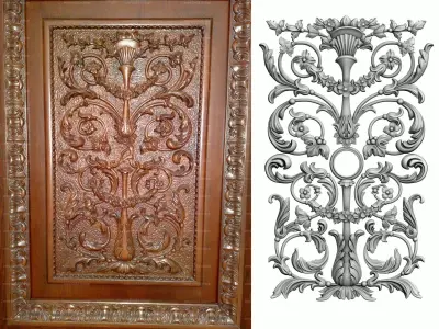 Decorative patterns frames  CNC machine output 3D model