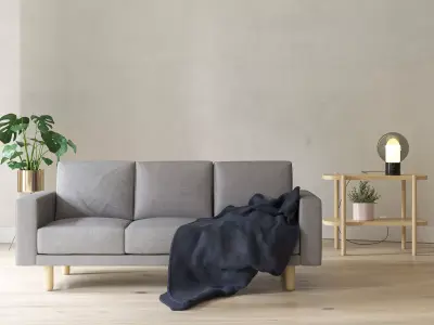 Sofa - Scandinavian style - photorealist 3D model