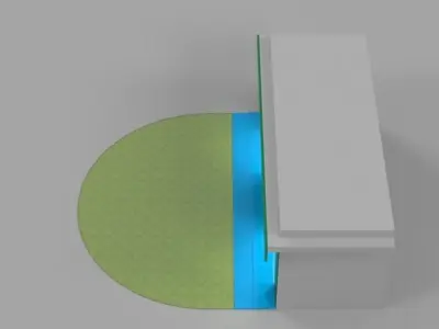 Modern sales point concept 3D model