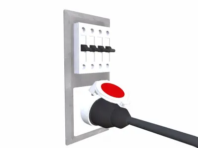 MCB Circuit Low-poly 3D model
