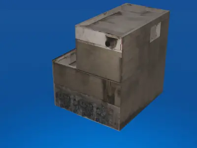 Derelict building Low-poly 3D model purchase