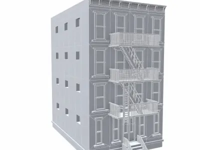 NYC Building 3 - PBR Low-poly 3D model