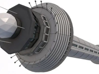 Airport Control Tower 3D model