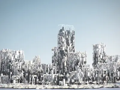 Greeble City 3D model