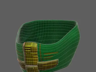 Gas mask helmet 3d model scifi Low-poly  Low-poly 3D model