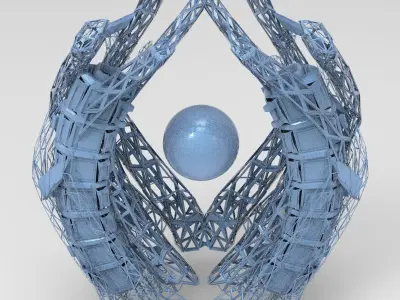 Sci fi eclipse  monolith Tower 3D model