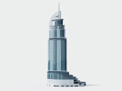 The Address Downtown hotel - Dubai 3D model