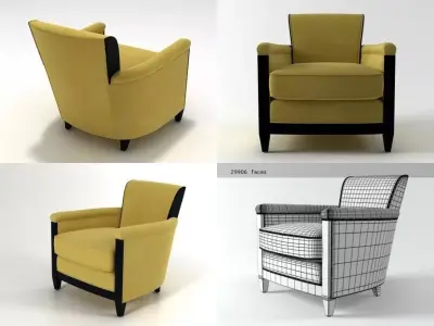 Conversation Club Chair 3D model