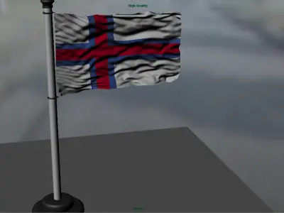 Faroe Islands flag 3D model