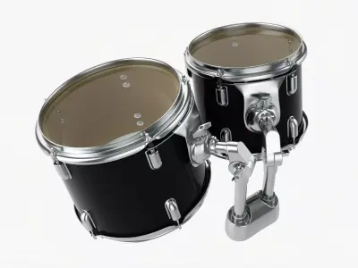 Acoustic Tom-Tom Drum Set 3D model