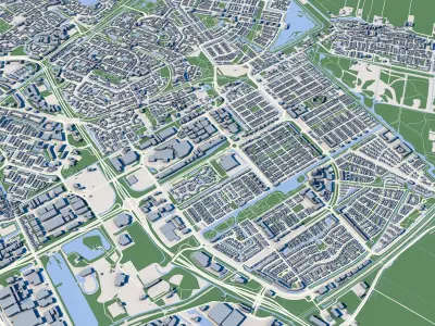 Cityscape Zoetermeer Netherlands 3D model