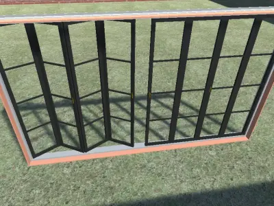 Bifold Patio Door Low-poly 3D model