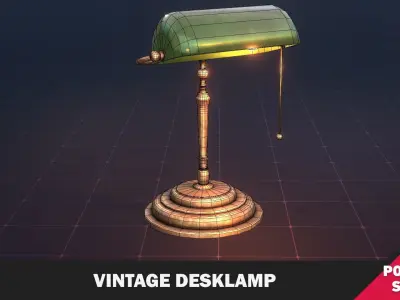 Vintage Lamp Low-poly 3D model purchase