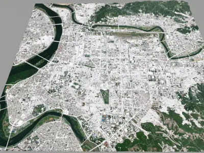 Cityscape Taipei Taiwan 3D model