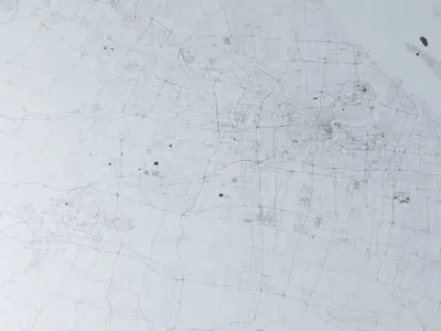 Shanghai Road Network and Streets 3D model