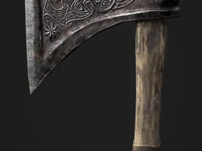 Next generation short axe Low-poly 3D model