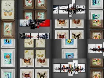 Collection of Picture Frames - 20 sets 3D Model Pack 18