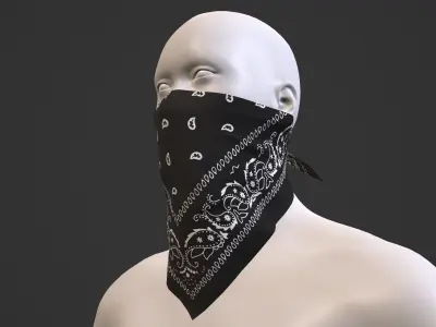Bandanas four Low-poly 3D model