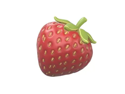 Strawberry v1 002 Low-poly 3D model
