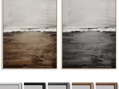 Abstract Painting Frame set 032 3D model