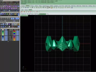 Architect Stone gold ring   3D print model