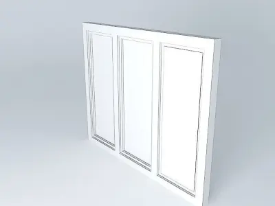 fenettre wooden window with glass Free 3D model