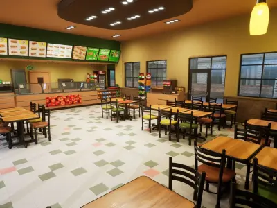 Fast Food Restaurant Chain - Sandwich Low-poly 3D model